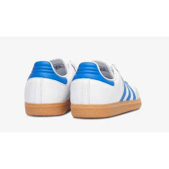 Adidas Samba OGWhite / Blue / Gum 3 JP5482 Size 6 Big Kids Fits Women size 7.5